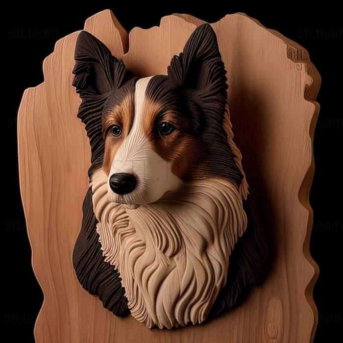 3D model Shorthair Collie dog (STL)